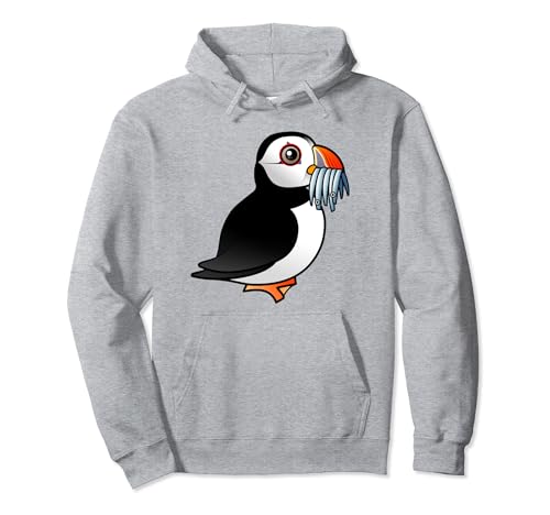 Puffin Prowess Cute Cartoon Atlantic Puffin Birdorable Bird Pullover Hoodie