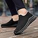Breathable Knit Shoes for Women Lightweight Orthopedic Arch Support Non Slip Casual Fashion Mesh Sneakers for Walking Travel Outings All-Match Simple Style Outdoor Comfortable Black