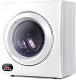 Clothes Drying Unit 3 in 1 Functionality, Front Load Stainless Steel Electric Dryers Machine for Laundry - Bright black