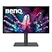 BenQ PD2506Q Grafiker Monitor (AQCOLOR Technologie, 25 Zoll, QHD, IPS, P3-Farbraum, USB-C-Laden, DP / HDMI, KVM, Hardware kalibriert, HDR 400, Höhenverstellbar), MacBook kompatibel
