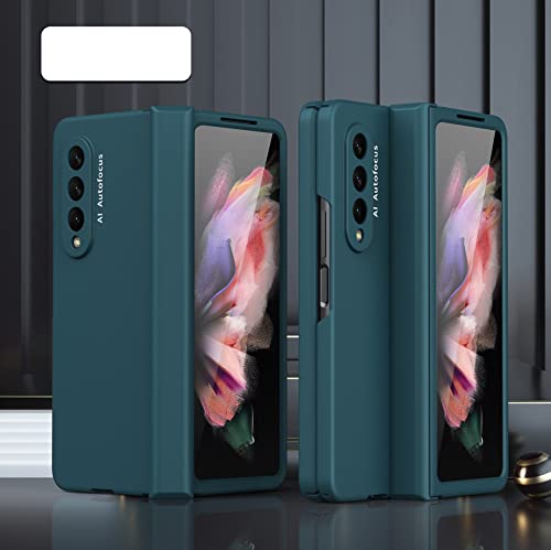 Coque Charnière Z Fold3 Verte avec Film Écran Avant pour un Usage Quotidien Sans Rayure