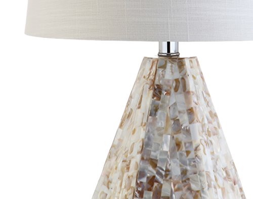 JONATHAN Y JYL4004A-SET2 Set of 2 Table Lamps Isabella 21" Seashell LED Table Lamp Coastal Contemporary Bedside Desk Nightstand Lamp for Bedroom Living Room Office College Bookcase, Natural/Ivory - Image 7