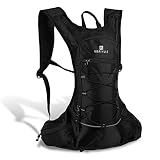 BBAIYULE Trinkrucksack mit Trinkblase 2l, Laufrucksack Fahrradrucksack MTB Rucksack wanderrucksack klein für Laufen Fahrrad Herren Damen (Schwarz(ohne trinkblase))