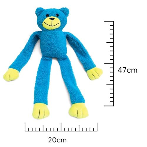 Bichinho de Pelúcia Chalesco Urso Brinquedo Mordedor Interativo para Cachorro Pet com Apito Som