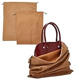 LAKE OF FIRE Dustproof Storage Bags with Drawstring Closure, 2-Piece Set – Multi-Purpose Protective Pouches for Handbags, Purses, Shoes, and Boots(Brown)