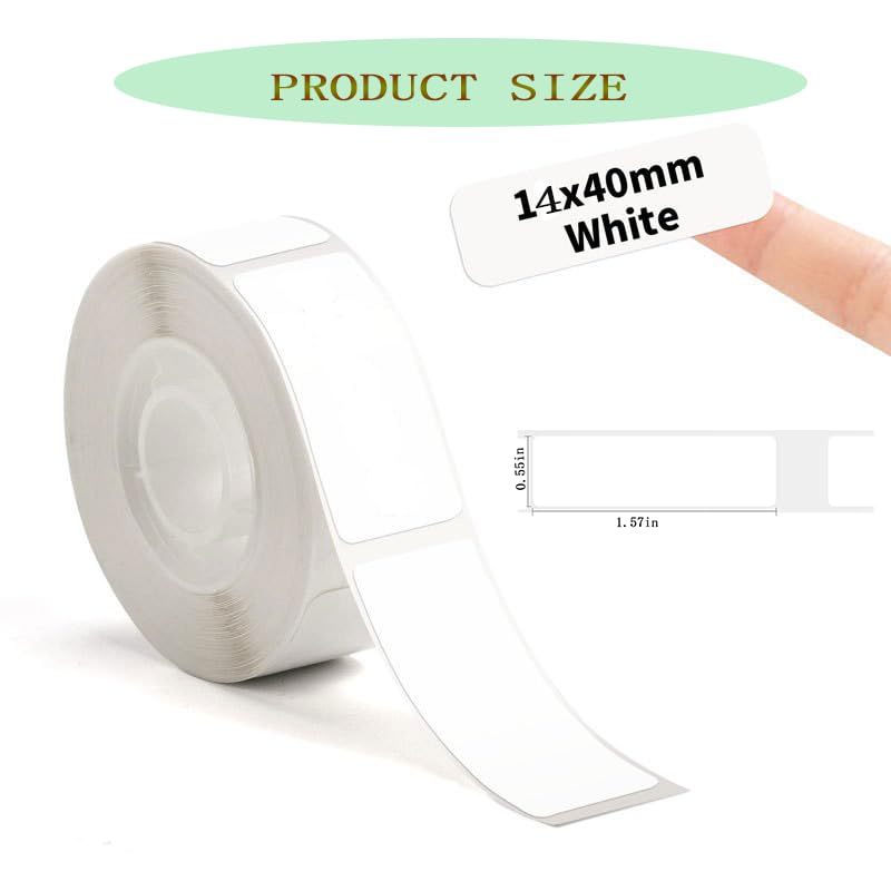 Mexgcom 4 Rouleaux éTiquettes Autocollantes, Ruban D'éTiquettes Thermique 14 X 40 MM, Ruban D'éTiquettes Polyvalent, 180 Rubans/Rouleau, Blanc, Pour La Maison, Le Bureau, L'éCole Mexgcom 4 Rouleaux éTiquettes Autocollantes, Ruban D'éTiquettes Thermique 14 X 40 MM, Ruban D'éTiquettes Polyvalent, 180 Rubans/Rouleau, Blanc, Pour La Maison, Le Bureau, L'éCole