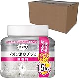 消臭力 イオン消臭プラス [オフィス ビジネスに ケース販売] 消臭ビーズ 部屋 トイレ用 置き型 無香料 特大 本体 1.5kg×6個 クリアビーズ 部屋用 玄関 リビング キッチン トイレ消臭剤 消臭 芳香剤