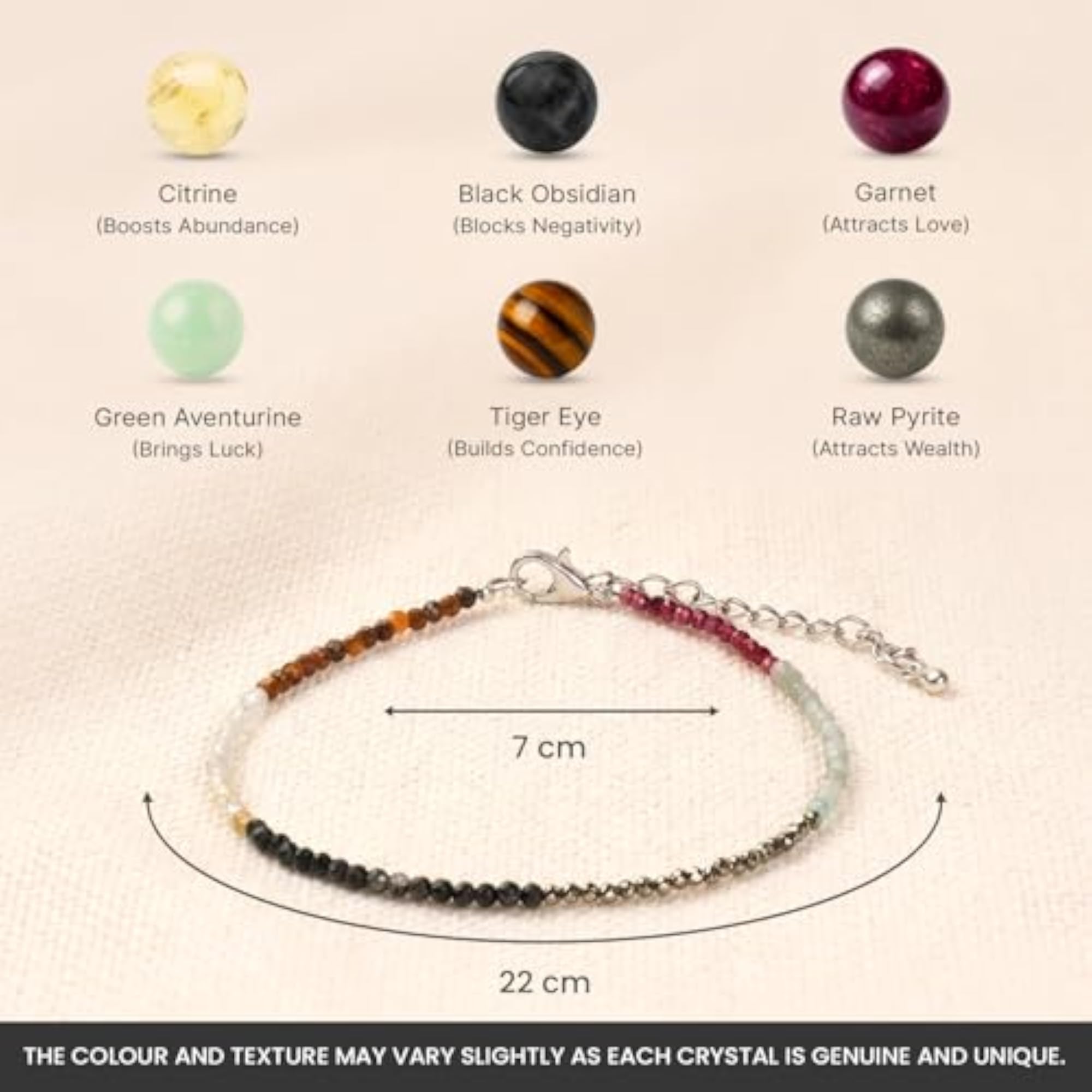 Dhan Yog Anklet for Women, Natural Healing Crystal