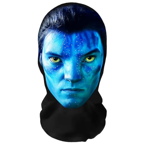 Aristo Solutions Máscara de rostro completo de impresión 3D realista de Avatar – Respirable, ligera y cómoda, ideal para cosplay, fiestas, Halloween, carnaval y eventos Jake Sully