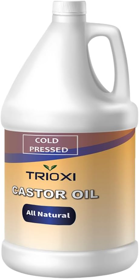 Cold Pressed Castor Oil 1 Gallon – 100% Pure & Natural | Ideal for Skin, Hair, & Wellness