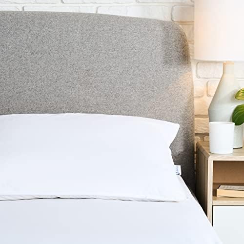 Proheeder Feather and Down Pillow - Goose Down Filling with 100% Cotton Fabric and Double Stitched Edging - Non-Allergenic & Anti Dust Mite - Premium Quality Pillows for Luxury Sleeping (1 Pack)