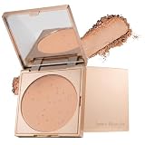 Magic Minerals Pressed Powder Foundation by Jerome Alexander - 4-in-1 Color Correcting Concealer for Older Women - Compact Foundation for Mature Skin with Built-In Mirror - Medium