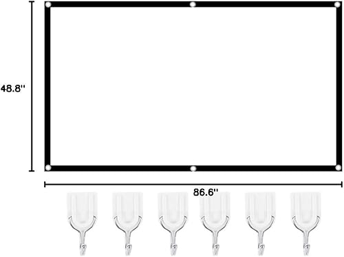 Miniatura 10 de Pantalla de proyección 169, pantalla de proyector plegable portátil Pantalla de proyector HD profesional para (100 pulgadas)