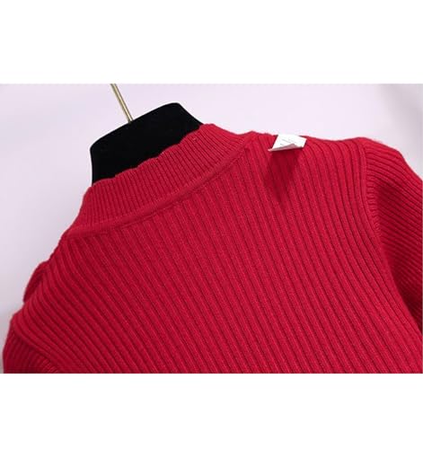 Image of Geeda Girl Winter Long Sweater Dress Woolen Knitted Dress