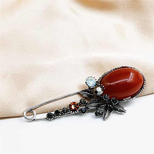 Grande broche créative en métal ciselé pour grand cardigan chic - 4