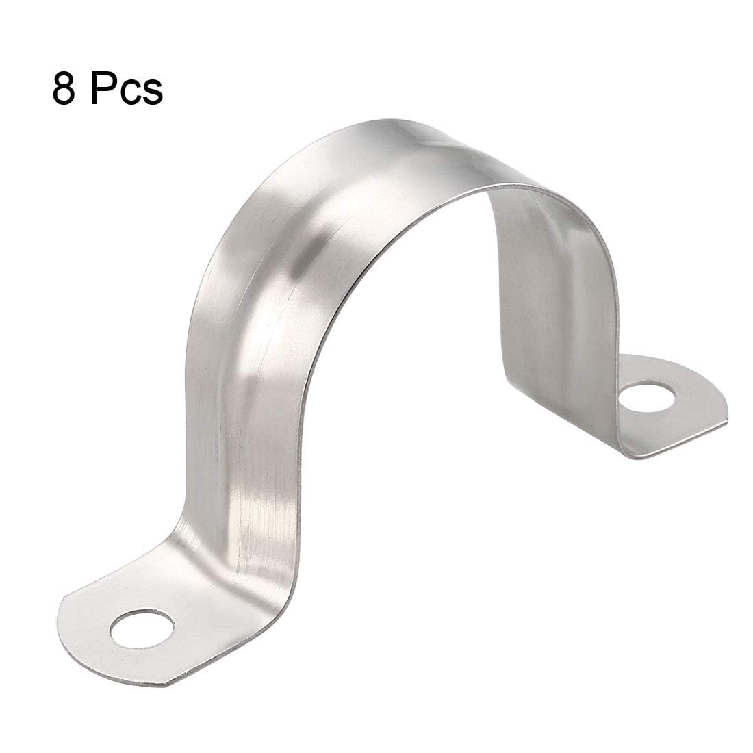 TA-VIGOR 8Pcs Rigid Pipe Straps, 35mm 2 Holes Stainless Steel Tension Tube Clip Clamp - Image 3