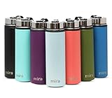 MIRA 22 Oz Stainless Steel Vacuum Insulated Wide Mouth Water Bottle | Thermos Keeps Cold for 24 hours, Hot for 12 hours | Double Wall Powder Coated Travel Flask | Pearl Blue