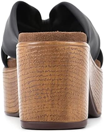 WHITE MOUNTAIN Shoes Glamming Women's Platform Sandal, Black/Smooth, 8 M | Image 4