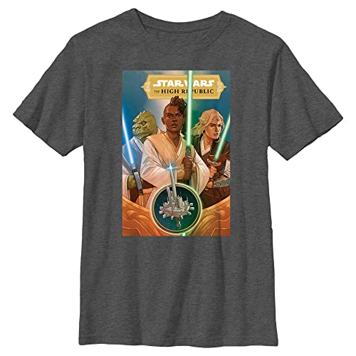 T-shirt Star Wars garçon anthracite taille S à manches courtes High Republic