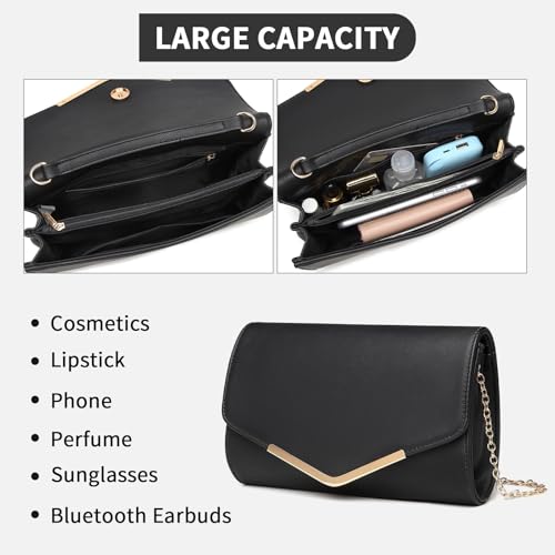 Miniatura 3 de Miss Lulu Bolso Mujer Bandolera Pequeño, Clutch Para Fiesta - Ideal Para Fiestas Y Movilidad Diaria - Con Espacio Especial Para Teléfono - Duradero Y Estiloso