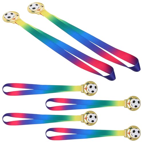 Medallas de fútbol infantiles Tofficu de aleación de zinc caladas ligeras 6 unidades