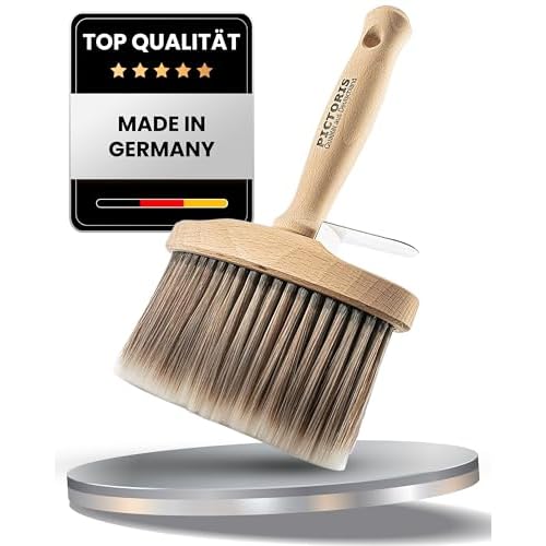 PICTORIS Flächenstreicher 130mm | 100% Made in Germany | kein Borstenverlust | Große Malerbürste / Quast für alle Lasuren & Lacke | Tapezierbürste (Kunsthaar)