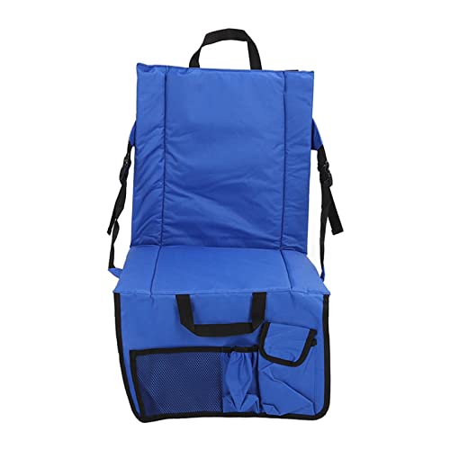 Chaise de camping portable bleue pour gradins et événements en plein air