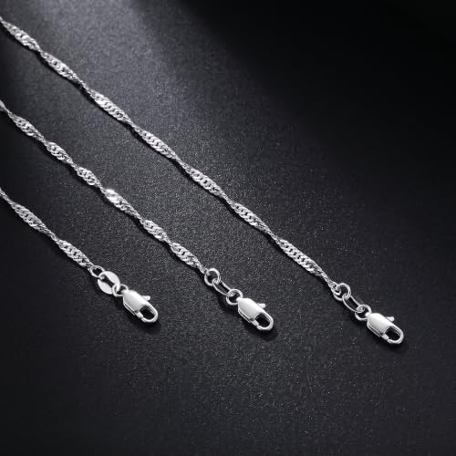 BLThing 925 Sterling Silver Necklace for Women 2mm Singapore Chain 20 Inch by BLThing - Used condition - Image 7