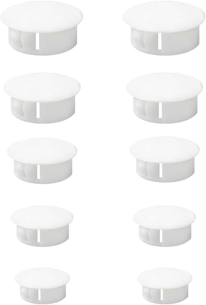 LogistSystem - 10x Abdeckstopfen 11mm - Weiß - Kunststoff