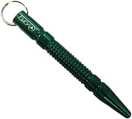 Fury Tactical Self Defense Keychain with Pressure Tip, 5.5", Green