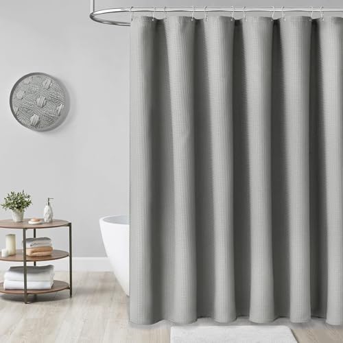 Consejos para Comprar Cortinas de baño de tela los 5 más buscados. 45 GALASALA Cortina de Baño, 180 x 180cm Cortinas para Baño, Cortina de Baño Tela Impermeable con Ganchos y Ojales, Cortina de Ducha de Tela Waffle, Shower Curtain para Casa, Hotel...