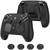 Patrocinado Patrocinado Estás viendo este anuncio basado en la relevancia del producto para tu búsqueda. Deja comentarios sobre el anuncio Funda Compatible con Steam Controller 2 2026, Funda Protectora de Silicona Suave para Steam Controller 2 con Tapas para Joysticks, Antirrayas, a Prueba de Golpes (Negro) 2