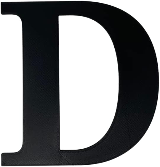Alphabet Wall Sign Lettering - Decorative 3D Printed Home Sign - Personalize your Living Room and Bedroom Wall - Letter Symbol Wall Decor (D)