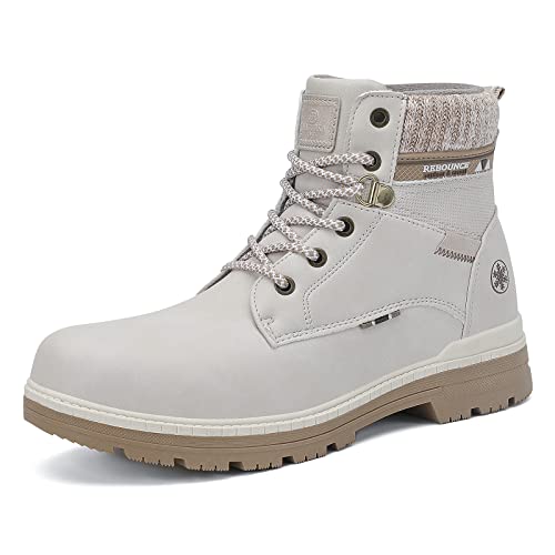 MAZURKA Womens Hiking Boots Waterproof Mid Low Warm Snow Boots Non-slip Fashion Ankle Boots Hiking Boots for Women Beige 7.5 MAZURKA Womens Hiking Boots Waterproof Mid Low Warm Snow Boots Non-slip Fashion Ankle Boots Hiking Boots for Women Beige 7.5