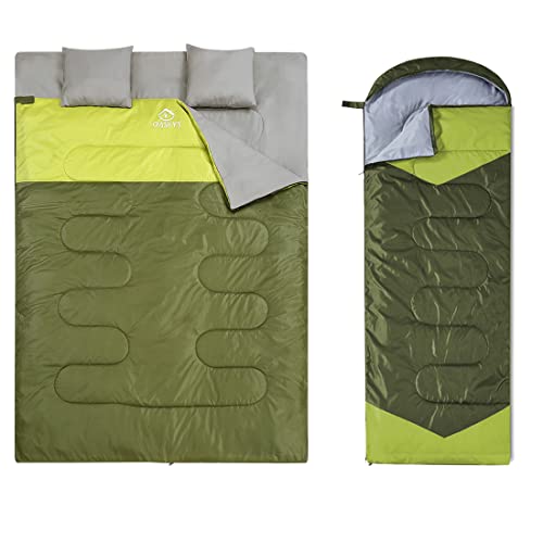 Oaskys Camping Sleeping Bag 1 Single Sleeping Bag & 1 Double Sleeping Bag cover