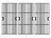 WELL GRILL 43x63cm Grill Grates for CharBroil Gas2Coal 3 Burner, Charbroil Advantage 4 Burner, Cast Iron Cooking Grates Accessories for Barbecook Siesta, Landmann Triton 3 & 4 Gas Grills