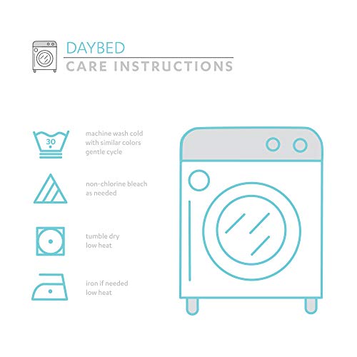 Lush Decor Blue Daybed Monique 6 Piece Cover Set, 39"X75" #TOP3