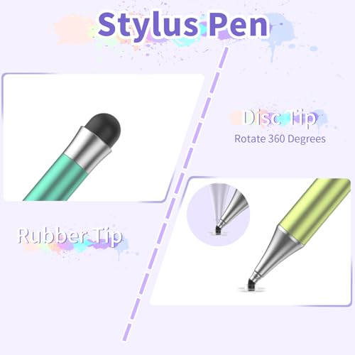 Stylus Pens for Touch Screens, Round Disk Tip Stylus Pen for iPad Compatible with/Tablet/Android/iPad/iPhone/iOS and All Capacitive Touch Screens (Corlorful-3pcs)