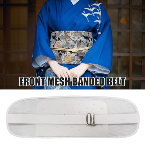 Front Mesh Banded Belt - Traditional Vintage Waist Judo Wrap Waistband, Womens Kimono Belt | Japanese Kimono Belt Japanese Yukata Kimono Robe Belt for Yukata and Kimono3