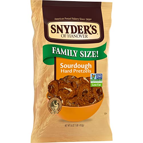 Snyder's Of Hanover Pretzels, Sourdough Hard Pretzels, Family Size 16 Oz #TOP5