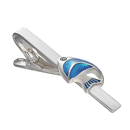 Runootpr Tie Clips For Men,Blue Fish Tie Clips For Men Clip On Tie Bar Neckties Suitable For Wedding Anniversary Business Tie Pin Clips #TOP5