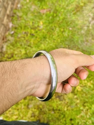 Generic Classic Sarb Loh Sikh Punjabi Kada Silver Color Punjabi Fashion Accessory Sikh Punjabi Kada For Men And Women Pure Iron Kada Sarblog SIkh Wrist Bracelet3