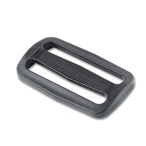 DYZD Multi-Size Straps Webbing Slide Triglides Slide Plastic Slide Buckle for Backpack Bag (50 mm,Black)