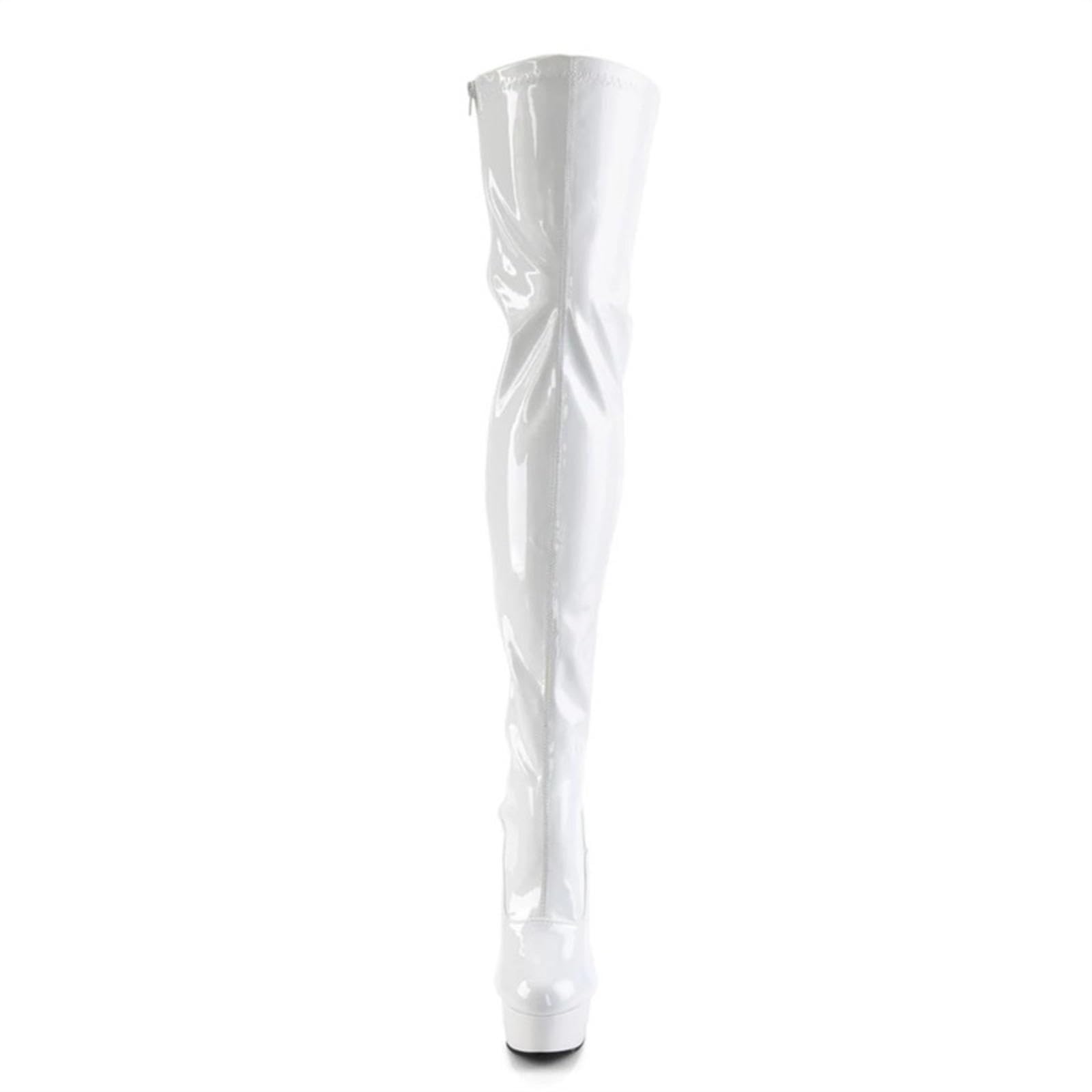 Wysokie Obcasy Czarne 15cm Bankietowe Botki Na Szpilce,White-38