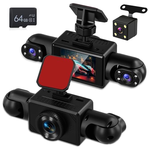 NHOPEEW Dash Cam a 4 canali anteriore e posteriore -