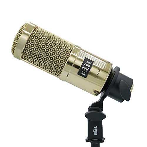 Heil Sound Pr40 Large Diameter Dynamic Cardioid Studio Microphone, Black Body, Gold Grill #TOP1