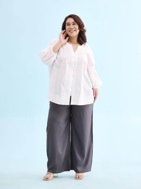 Image of GO COLORS Soft Viscose Basic Palazzo Full Length for Women| Breathable, Mid Rise, Relaxed Fit