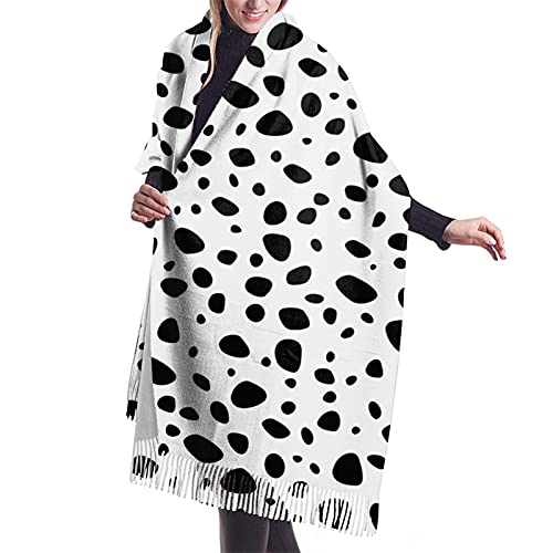 ZFYIPOK Women's Fashion Scarves, Dalmation Print Halloween Wraps Comfortable Long Shawl Winter Soft Warm Scarf