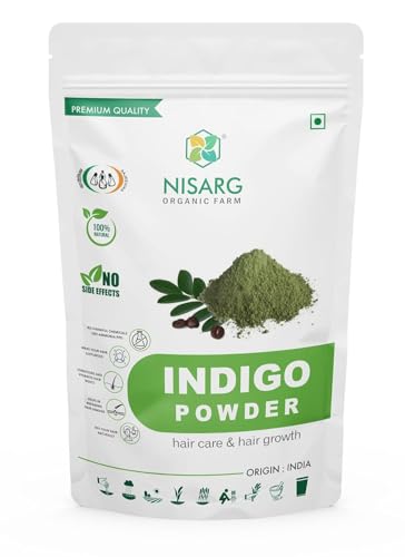 Indigo Leaf Powder, Pure and Natural, No preservatives,for Natural Hair Colorant Black, Brown Hair & Beard Dye/Color I for Men & Women - 100 gm