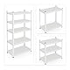 Relaxdays Schwerlastregal, HBT: 150 x 75 x 30 cm, 875 kg, Stahl, 5 Ebenen, Lagerregal, Keller, Garage, zum Stecken, weiß